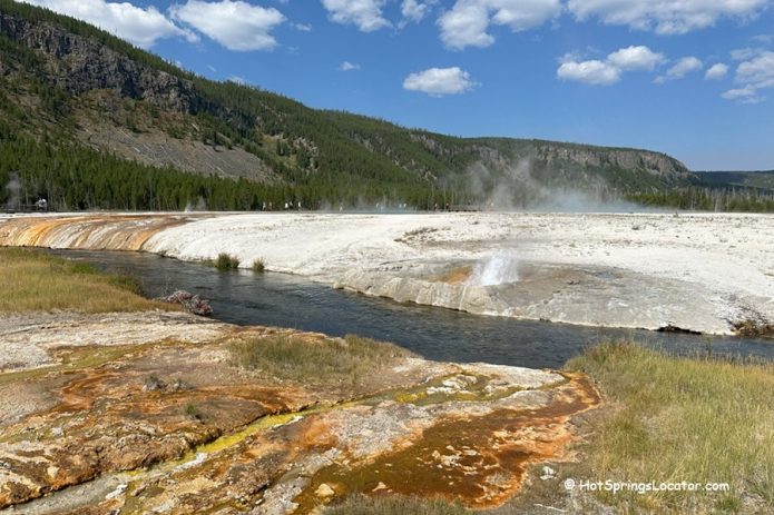 Black Sand Basin Obsidian Sand And Handkerchief Pool In Yellowstone Black Sand Basin Obsidian Sand And Handkerchief Pool In Yellowstone